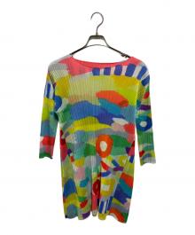 PLEATS PLEASE（プリーツプリーズ）の古着「総柄プリーツワンピース」｜マルチカラー