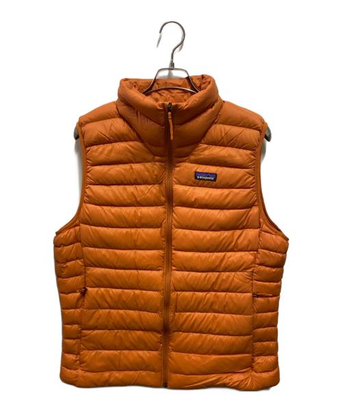 Patagonia（パタゴニア）Patagonia (パタゴニア) ダウンセーターベスト オレンジ サイズ:Lの古着・服飾アイテム
