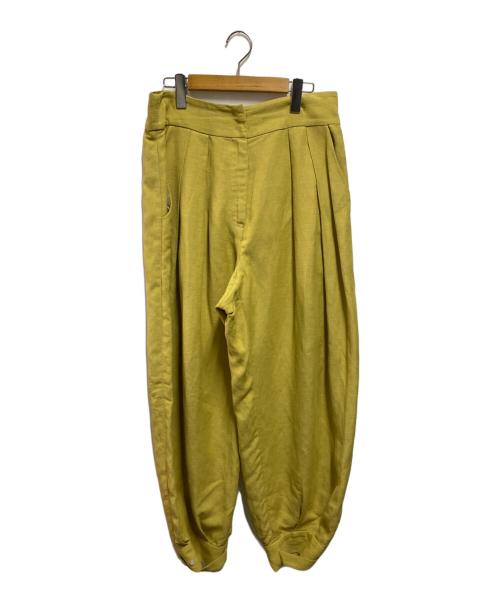 rachel comey（レイチェルコーミー）RACHEL COMEY  (レイチェルコーミー) リネン混バルーンパンツ イエロー サイズ:8の古着・服飾アイテム