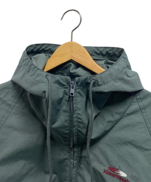 HIDE AND SEEK（ハイドアンドシーク）HIDE AND SEEK (ハイドアンドシーク) Nylon Zip Jacket グリーン サイズ:Lの古着・服飾アイテム