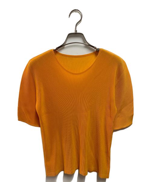 PLEATS PLEASE（プリーツプリーズ）PLEATS PLEASE (プリーツプリーズ) プリーツカットソー オレンジ サイズ:3の古着・服飾アイテム