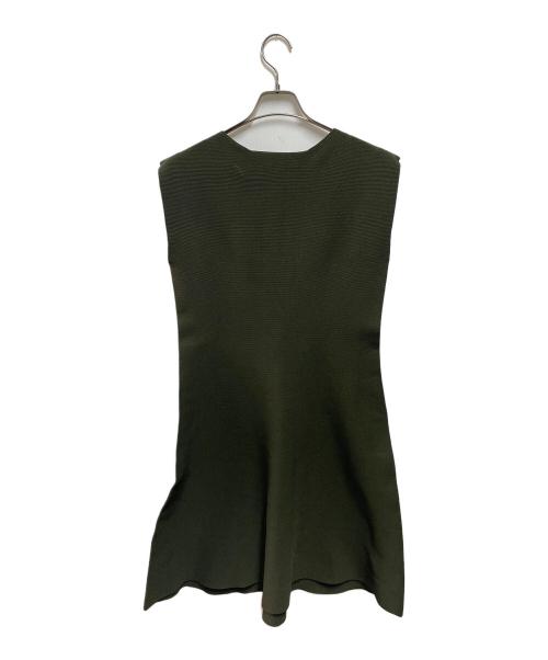me ISSEY MIYAKE（ミーイッセイ ミヤケ）me ISSEY MIYAKE (ミーイッセイ ミヤケ) ノースリーブワンピース オリーブ サイズ:FREEの古着・服飾アイテム