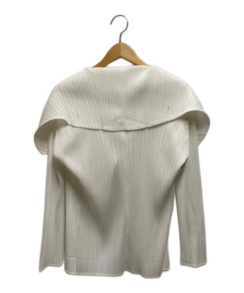 PLEATS PLEASE（プリーツプリーズ）PLEATS PLEASE (プリーツプリーズ) プリーツカーディガンジャケット ホワイト サイズ:Ｓの古着・服飾アイテム