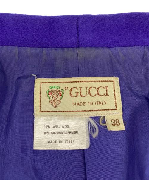 GUCCI（グッチ）GUCCI (グッチ) ダブルブレストジャケット パープル サイズ:38の古着・服飾アイテム