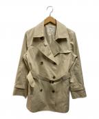 23区ニジュウサンク）の古着「コットンポリエステルギャバジン ショート トレンチコート」｜ベージュ