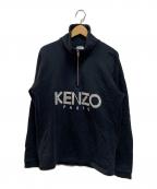 KENZOケンゾー）の古着「ハーフジップスウェット」｜ブラック