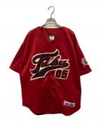 FUBUフブ）の古着「ベースボールゲームシャツ」｜レッド