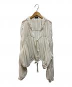 PAPIER TIGREパピエ ティグル）の古着「ティアードギャザーブラウス」｜ホワイト