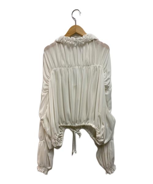 PAPIER TIGRE（パピエ ティグル）PAPIER TIGRE (パピエ ティグル) ティアードギャザーブラウス ホワイト サイズ:FREEの古着・服飾アイテム