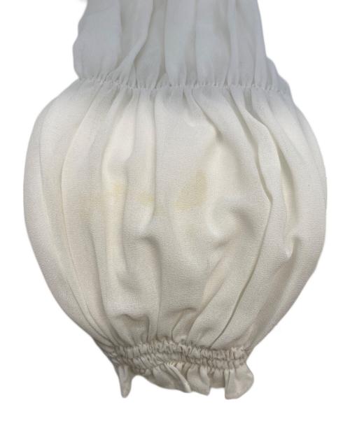 PAPIER TIGRE（パピエ ティグル）PAPIER TIGRE (パピエ ティグル) ティアードギャザーブラウス ホワイト サイズ:FREEの古着・服飾アイテム