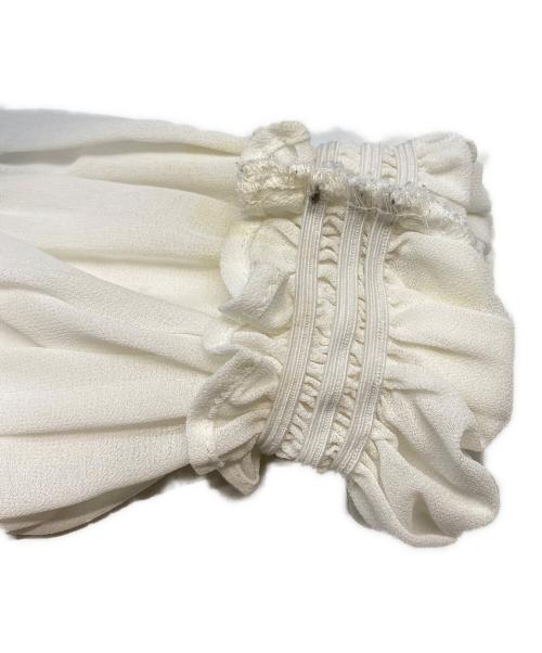 PAPIER TIGRE（パピエ ティグル）PAPIER TIGRE (パピエ ティグル) ティアードギャザーブラウス ホワイト サイズ:FREEの古着・服飾アイテム