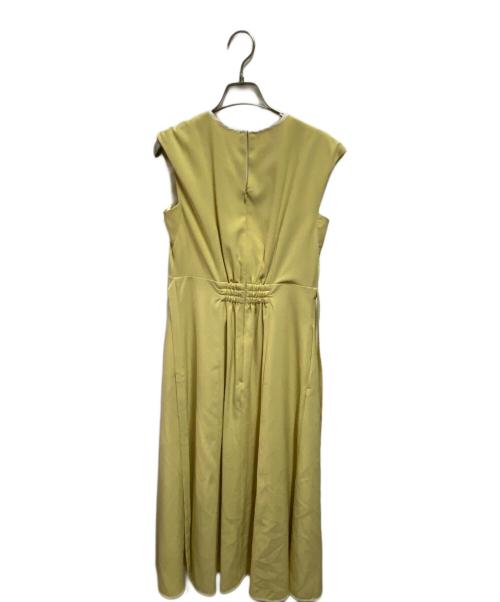 JUSGLITTY（ジャスグリッティー）JUSGLITTY (ジャスグリッティー) ディープVネックナローワンピース イエローの古着・服飾アイテム