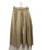 formeフォルメ）の古着「タックフレアスカート」｜ベージュ