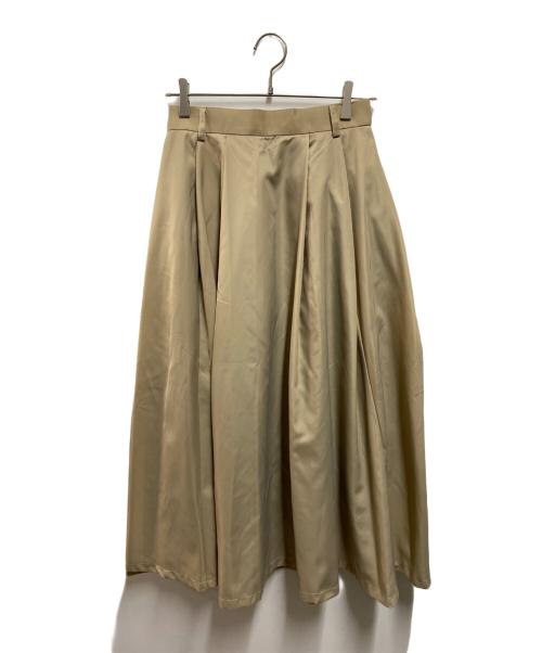 forme（フォルメ）forme (フォルメ) タックフレアスカート ベージュ サイズ:Sの古着・服飾アイテム
