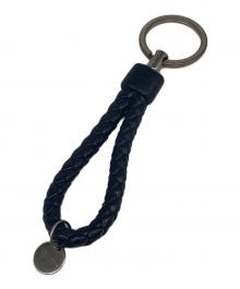 BOTTEGA VENETA（ボッテガベネタ）の古着「イントレチャートキーリング」｜ブラック