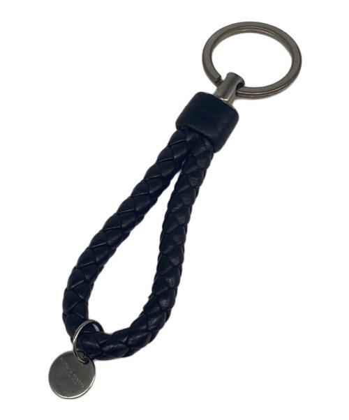 BOTTEGA VENETA（ボッテガベネタ）BOTTEGA VENETA (ボッテガベネタ) イントレチャートキーリング ブラックの古着・服飾アイテム