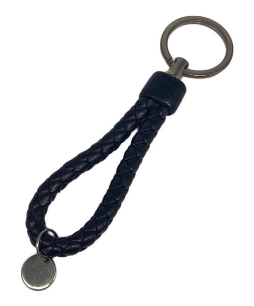 BOTTEGA VENETA（ボッテガベネタ）BOTTEGA VENETA (ボッテガベネタ) イントレチャートキーリング ブラックの古着・服飾アイテム