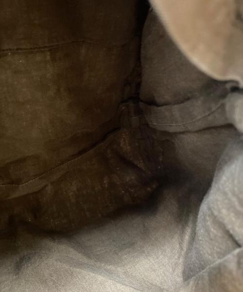 mina perhonen（ミナ ペルホネン）mina perhonen (ミナ ペルホネン) レターオブフラワートート ベージュ×グリーンの古着・服飾アイテム