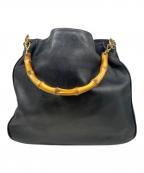 GUCCIグッチ）の古着「OLDバンブーレザートート」｜ブラック