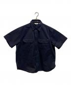 WOOLRICHウールリッチ）の古着「CAVALRY REG.COLL. S/S SHIRT」｜ブラック
