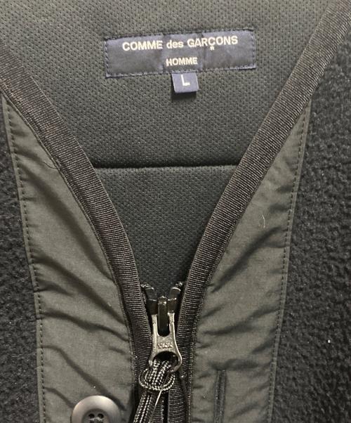 COMME des GARCONS HOMME（コムデギャルソン オム）COMME des GARCONS HOMME (コムデギャルソン オム) エステルボア×エステルタフタミリタリーライナーカーディガン ブラック サイズ:L 未使用品の古着・服飾アイテム