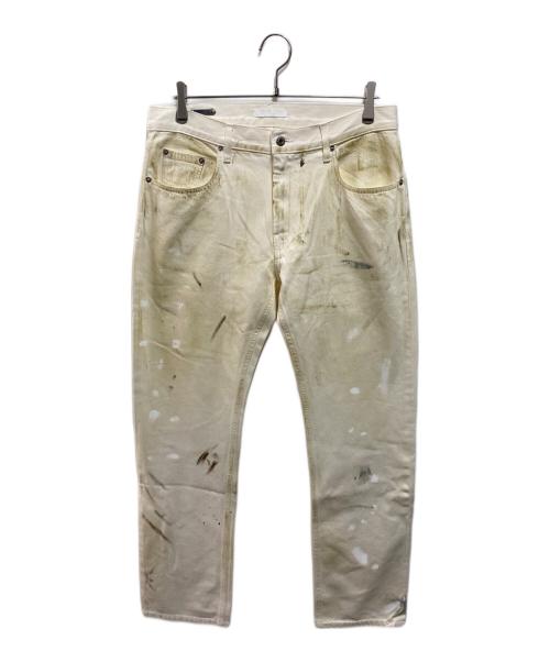HELMUT LANG（ヘルムートラング）HELMUT LANG (ヘルムートラング) Hand-Painted Low-Rise Jeans ホワイト サイズ:32の古着・服飾アイテム