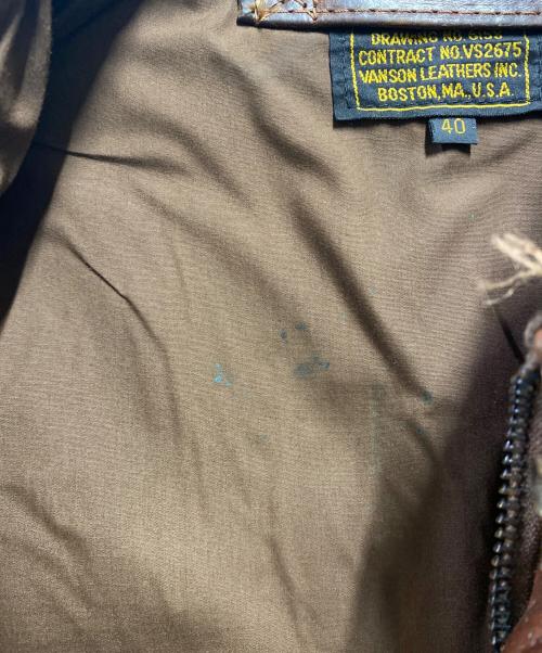 VANSON（バンソン）VANSON (バンソン) A-2フライトジャケット ブラウン サイズ:40の古着・服飾アイテム