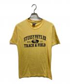 stussyステューシー）の古着「90's 3段プリントTEE」｜イエロー
