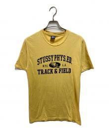 stussy（ステューシー）の古着「90's 3段プリントTEE」｜イエロー