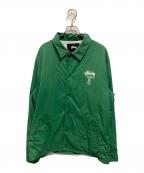 stussyステューシー）の古着「コーチジャケット」｜グリーン