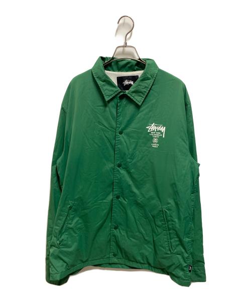 stussy（ステューシー）stussy (ステューシー) コーチジャケット グリーン サイズ:ＸＬの古着・服飾アイテム