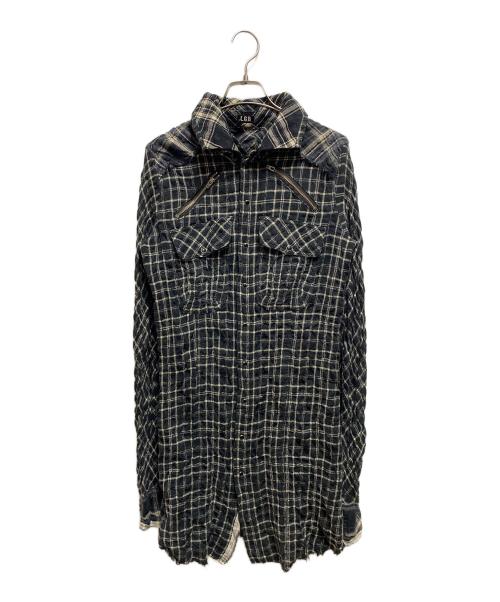 L.G.B（ルグランブルー）L.G.B (ルグランブルー) archive zip design shirt ブラックの古着・服飾アイテム