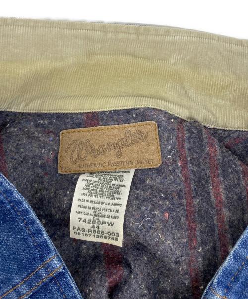 Wrangler（ラングラー）Wrangler (ラングラー) ブランケットデニムジャケット インディゴ サイズ:44の古着・服飾アイテム