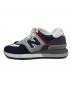 NEW BALANCE (ニューバランス) スニーカー グレー×ネイビー サイズ:26.5cm：7000円