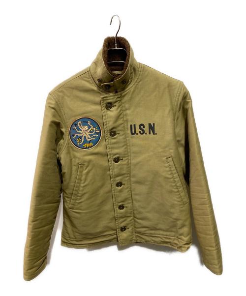 THE REAL McCOY'S（ザ・リアルマッコイズ）THE REAL McCOY'S (ザ・リアルマッコイズ) N-1 デッキジャケット カーキ サイズ:38の古着・服飾アイテム