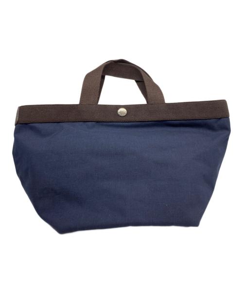 Herve Chapelier（エルベシャプリエ）Herve Chapelier (エルベシャプリエ) コーデュラ舟型トートM ネイビー×ブラウンの古着・服飾アイテム