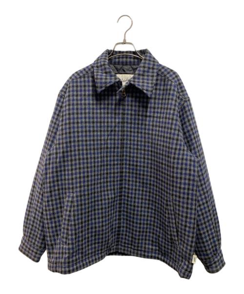 WOOLRICH（ウールリッチ）WOOLRICH (ウールリッチ) WOOL BLOUSON グレー×ネイビー サイズ:Ｌの古着・服飾アイテム