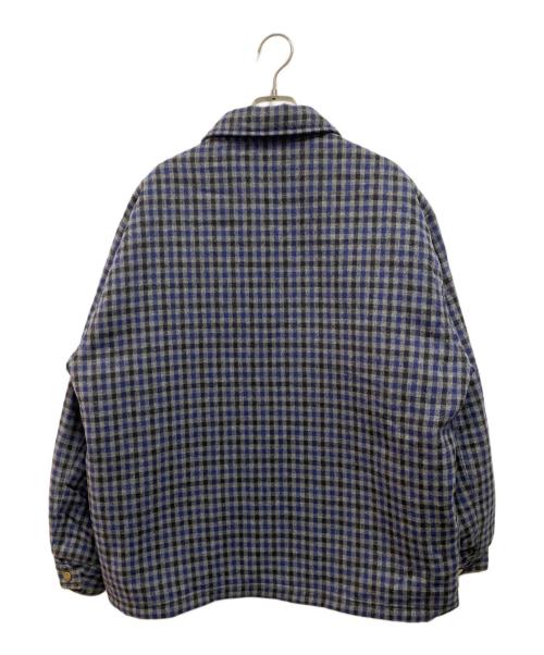 WOOLRICH（ウールリッチ）WOOLRICH (ウールリッチ) WOOL BLOUSON グレー×ネイビー サイズ:Ｌの古着・服飾アイテム