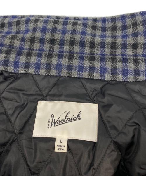 WOOLRICH（ウールリッチ）WOOLRICH (ウールリッチ) WOOL BLOUSON グレー×ネイビー サイズ:Ｌの古着・服飾アイテム