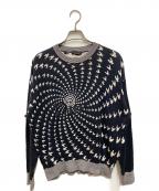 Christian Dior MONSIEURクリスチャンディオールムッシュ）の古着「千鳥格子柄ニット」｜ブラック