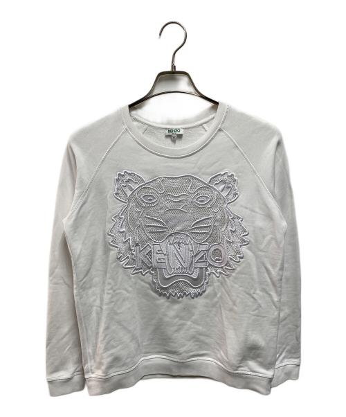 KENZO（ケンゾー）KENZO (ケンゾー) ロゴスウェット ホワイト サイズ:XSの古着・服飾アイテム