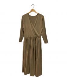 Curensology（カレンソロジー）の古着「カシュクールギャザーワンピース」｜ベージュ