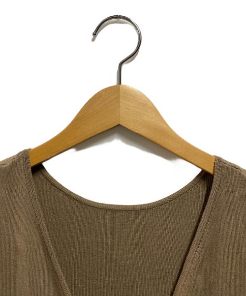 Curensology（カレンソロジー）Curensology (カレンソロジー) カシュクールギャザーワンピース ベージュ サイズ:freeの古着・服飾アイテム