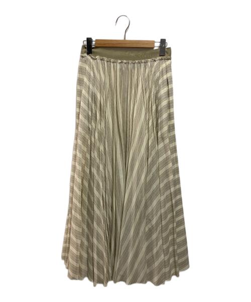 ebure（エブール）ebure (エブール) フレアスカート ベージュ サイズ:Mの古着・服飾アイテム