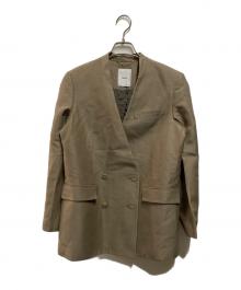 ebure（エブール）の古着「メタルボタン ダブルブレスト ブレザー」｜ブラウン