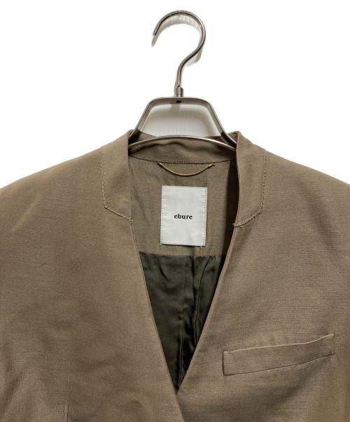 ebure（エブール）ebure (エブール) メタルボタン ダブルブレスト ブレザー ブラウン サイズ:Mの古着・服飾アイテム