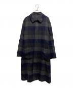 STEVEN ALANスティーブンアラン）の古着「チェックロングコート」｜グレー