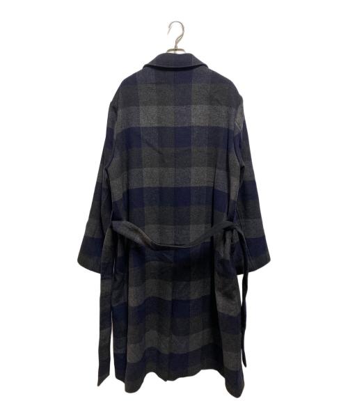 STEVEN ALAN（スティーブンアラン）STEVEN ALAN (スティーブンアラン) チェックロングコート グレー サイズ:Ｌの古着・服飾アイテム