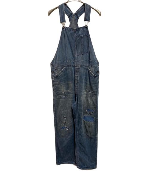 RRL（ダブルアールエル）RRL (ダブルアールエル) リペア加工デニムオーバーオール インディゴ サイズ:Mの古着・服飾アイテム