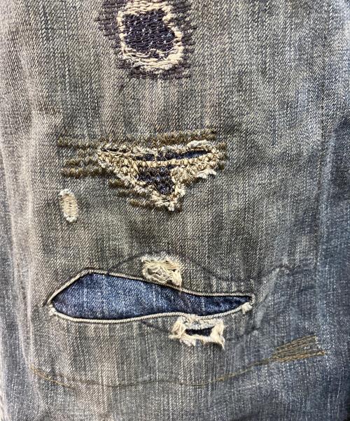 RRL（ダブルアールエル）RRL (ダブルアールエル) リペア加工デニムオーバーオール インディゴ サイズ:Mの古着・服飾アイテム